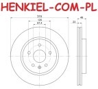 Tarcze hamulcowe wentylowane MIKODA 1653 + KLOCKI QAURO QP1236C ceramiczne - CHEVROLET MALIBU OPEL INSIGNIA SAAB 9-5 - OŚ TYLNA