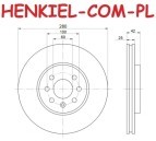 Tarcze hamulcowe wentylowane MIKODA 1639 + KLOCKI MIKODA 71635 - OPEL ASTRA III H - OŚ PRZEDNIA