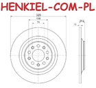 Tarcze hamulcowe pełne MIKODA 2552+ KLOCKI MIKODA 72551 - JEEP CHEROKEE (KL) - OŚ TYLNA