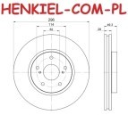 Tarcza hamulcowa wentylowana MIKODA 2270 - LEXUS IS C (GSE2) IS II (_E2_) IS III (_E3_) - OŚ PRZEDNIA