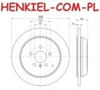 Tarcza hamulcowa pełna MIKODA 1482 - MERCEDES KLASA M (W164) KLASA R (W251, V251) - OŚ TYLNA