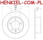 Tarcze hamulcowe pełne  QUARO QD8944 z powłoką antykorozyjną + KLOCKI QUARO QP8211C ceramiczne - NISSAN NV400 (X62, X62B) OPEL MOVANO B (X62) RENAULT MASTER III (FV, JV, EV, HV, UV) - OŚ TYLNA