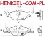 Klocki hamulcowe ATE 13.0460-7115.2  - OPEL ASTRA G II - OŚ PRZEDNIA