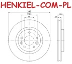 Tarcza hamulcowa wentylowana MIKODA 1543 - NISSAN LEAF (ZE0) QASHQAI II (J11, J11_) X-TRAIL (T32_) RENAULT  KADJAR (HA_, HL_) - OŚ PRZEDNIA