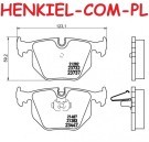 Klocki hamulcowe SAMKO 5SP1477 - BMW 3 (E46) 5 (E39) 7 (E38, E65, E66, E67) 8 (E31) X3 (E83) X5 (E53, E70, F15, F85) X6 (E71, E72, F16, F86) Z4 Coupe (E86) Z4 Roadster (E85) Z8 (E52) LAND ROVER RANGE ROVER III - OŚ TYLNA