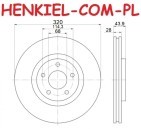 Tarcze hamulcowe wentylowane MIKODA 1541 + KLOCKI BREMBO P56058 - NISSAN QASHQAI/QASHQAI +2 I (J10, JJ10) RENAULT KOLEOS I (HY_) - OŚ PRZEDNIA