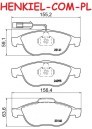 Klocki hamulcowe MIKODA 70345 (do tarcz pełnych) - ALFA ROMEO 147 (937_) 156 (932_) LANCIA LYBRA (839_) - OŚ PRZEDNIA