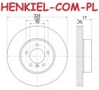 Tarcze hamulcowe wentylowane MIKODA 0441 + KLOCKI QUARO QP2153C ceramiczne + CZUJNIK QB WS0218A - BMW 5 (E60, E61) - OŚ PRZEDNIA