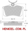 Tarcze hamulcowe pełne z łożyskiem i pierścieniem ABS MIKODA 1739L GT malowane, nacinane, wiercone, kolor: czarny + KLOCKI MIKODA 70217 - RENAULT GRAND SCÉNIC II (JM0/1_) - OŚ TYLNA