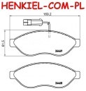 Klocki hamulcowe BREMBO P23143 - FIAT DUCATO CITROEN JUMPER PEUGEOT BOXER - OŚ PRZEDNIA 