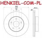 Tarcze hamulcowe wentylowane MIKODA 2524 + KLOCKI QUARO QP4799C ceramiczne - JEEP GRAND CHEROKEE II (WJ, WG) - OŚ PRZEDNIA