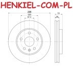 Tarcze hamulcowe wentylowane MIKODA 1646 + KLOCKI MIKODA 71646 - CHEVROLET MALIBU (V300) OPEL INSIGNIA SAAB 9-5 - OŚ PRZEDNIA