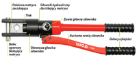 ZACISKARKA PRASKA HYDRAULICZNA DO ZACISKANIA KOŃCÓWEK KABLI 16-240mm2 YATO YT-22861