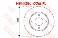 TARCZA HAMULCOWA MIKODA 1537 NISSAN TIIDA PRZÓD