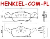 Klocki hamulcowe MIKODA 70728 - FORD FOCUS I  - OŚ PRZEDNIA