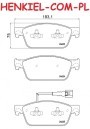 Klocki hamulcowe BOSCH 0986494553 - VW MULTIVAN V VI TRANSPORTER V T5 VI T6 - OŚ PRZEDNIA