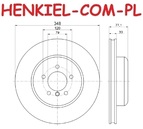 Tarcza hamulcowa wentylowana  QUARO QD1013 - BMW 5 (E60,E61) 6 (E63,E64) - OŚ PRZEDNIA