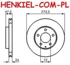 Tarcza hamulcowa wentylowana MIKODA 1331 - MAZDA 323 F VI 323 S VI 6 (GG,GY) 626 V (GW) PREMACY - OŚ PRZEDNIA