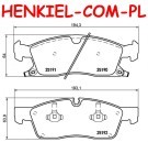 Klocki hamulcowe BREMBO P37017 - JEEP GRAND CHEROKEE IV (WK, WK2) - OŚ PRZEDNIA