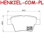 Klocki hamulcowe MIKODA 70553 - CITROEN C4 I PEUGEOT 207 307 - OŚ TYLNA 