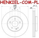 Tarcze hamulcowe wentylowane MIKODA 1488 + KLOCKI BREMBO P50093 - MERCEDES KLASA A (W176) KLASA B (W246, W242) CLA Coupe (C117) CLA Shooting Brake (X117) KLASA GLA (X156) - OŚ PRZEDNIA