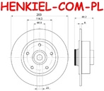 Tarcza hamulcowa pełna z łożyskiem i pierścieniem ABS MIKODA 1788L - RENAULT MEGANE IV Hatchback (B9A/M/N_) MEGANE IV Grandtour (K9A/M/N_) - OŚ TYLNA