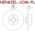 Tarcze hamulcowe pełne z łożyskiem i pierścieniem ABS MIKODA 1756L + KLOCKI MIKODA 70217 - RENAULT MEGANE II kombi SCENIC II - OŚ TYLNA