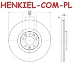 Tarcze hamulcowe wentylowane MIKODA 0584 + KLOCKI MIKODA 70584 - PEUGEOT 308 II 308 II SW - OŚ PRZEDNIA