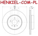 Tarcze hamulcowe wentylowane MIKODA 0471 + KLOCKI MIKODA 70471 + CZUJNIK MAXGEAR 34356764299/MG - BMW 5 (E60) 5 Touring (E61)  6 (E63)  6 Kabriolet (E64) - OŚ TYLNA