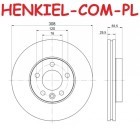 Tarcze hamulcowe wentylowane MIKODA 0287 + KLOCKI QUARO QP3383C ceramiczne - VW TOUAREG (7LA, 7L6, 7L7) - OŚ PRZEDNIA