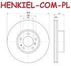 Tarcze hamulcowe wentylowane MIKODA 0493 + KLOCKI QUARO QP6495C ceramiczne - BMW 5 (E39) 5 Touring (E39) 7 (E38) - OŚ PRZEDNIA