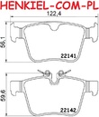 Tarcze hamulcowe wentylowane MIKODA 1844 + KLOCKI BREMBO P86029 - JAGUAR XE (X760) XF II (X260) XF SPORTBRAKE (X260) - OŚ TYLNA