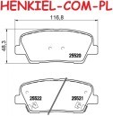 Tarcze hamulcowe pełne MIKODA 1145 + KLOCKI MIKODA 71145 - HYUNDAI SANTA FÉ II (CM) SANTA FÉ III (DM) GRAND SANTA FÉ KIA SORENTO II (XM) - OŚ TYLNA