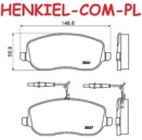 Klocki hamulcowe QUARO QP7971C ceramiczne - CITROEN C8 (EA_, EB_) JUMPY (U6U) FIAT CROMA (194) SCUDO (220_) ULYSSE (179_) LANCIA PHEDRA (179_) PEUGEOT 807 (E) EXPERT (222, 223, 224) - OŚ PRZEDNIA