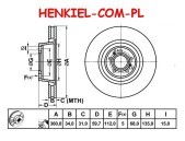 TARCZA HAMULCOWA LUCAS TRW DF4268S - AUDI A8 VW PHAETON - OŚ PRZEDNIA