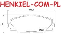 Klocki hamulcowe TEXTAR 2433701 - TOYOTA AURIS (_E15_) AURIS (_E18_) MIRAI (JPD1_) PRIUS PLUS (_W4_) RAV 4 III (_A3_) RAV 4 IV (_A4_) - OŚ PRZEDNIA