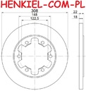 Tarcza hamulcowa pełna MIKODA 0774 - FORD TRANSIT V363 (FAD, FBD, FCD, FDD, FED, FFD) - OŚ TYLNA