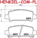 Tarcze hamulcowe wentylowane MIKODA 2127 GT malowane, nacinane, wiercone, kolor: czarny + KLOCKI SAMKO 5SP838 - SUBARU LEGACY IV (BL) LEGACY IV Kombi (BP) OUTBACK (BL, BP) - OŚ TYLNA