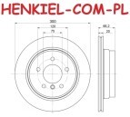 Tarcza hamulcowa wentylowana MIKODA 0415 - BMW 1 (E81,E87) 3 (E90,E91,E92,E93) X1 (E84) - OŚ TYLNA