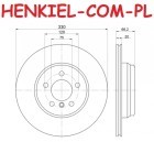 Tarcze hamulcowe wentylowane MIKODA 0484 + KLOCKI BREMBO P06072 - BMW 3 (F30, F31, F34, F35, F80) 4 (F32, F33, F36, F82, F83) - OŚ TYLNA