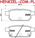 Klocki hamulcowe BREMBO P79029 - SUZUKI BALENO (FW, EW) CIAZ S-CROSS SWIFT IV (FZ, NZ) SWIFT V (AZ) SX4 S-CROSS (JY) VITARA (LY) - OŚ TYLNA