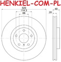 Tarcze hamulcowe wentylowane MIKODA 1546 + KLOCKI MIKODA 71927 - INFINITI EX G Coupe G Sedan M (Y51) M35 M45 NISSAN MURANO I (Z50) MURANO II (Z51) MURANO II VAN (Z51) - OŚ PRZEDNIA