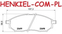 Tarcze hamulcowe wentylowane MIKODA 1541 + KLOCKI BREMBO P56058 - NISSAN QASHQAI/QASHQAI +2 I (J10, JJ10) RENAULT KOLEOS I (HY_) - OŚ PRZEDNIA