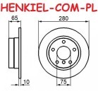 Tarcza hamulcowa pełna MIKODA 0436 - BMW 1 (E81, E87) - OŚ TYLNA