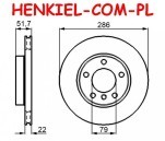 Tarcza hamulcowa wentylowana MIKODA 0423 - BMW 3 (E36, E46) Z3 (E36) Z4 (E85) - OŚ PRZEDNIA