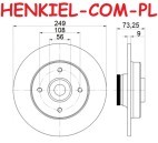 Tarcze hamulcowe pełne z łożyskiem i pierścieniem ABS SAMKO P1011PCA + KLOCKI SAMKO 5SP634 - CITROEN C4 II DS4 PEUGEOT 308 - OŚ TYLNA