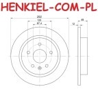 Tarcze hamulcowe pełne MIKODA 1657 + KLOCKI MIKODA 71657 - CHEVROLET MALIBU OPEL INSIGNIA SAAB 9-5 - OŚ TYLNA