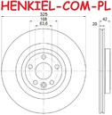 Tarcze hamulcowe wentylowane MIKODA 1843 + KLOCKI QUARO QP5781C ceramiczne - JAGUAR F-PACE (X761) I-PACE (X590) LAND ROVER RANGE ROVER VELAR (L560) - OŚ TYLNA