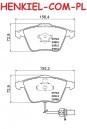 Klocki hamulcowe BOSCH 0986494104 - AUDI A3 (8P1, 8PA) A4 (B5, B6, B7) A6 (C5, C6) A8 (4E2, 4E8) TT (8J3, 8J9) SEAT EXEO (3R2, 3R5) LEON (1P1) SKODA SUPERB II VW CC (358) EOS GOLF V VI PASSAT (B6) PASSAT CC (357) SCIROCCO (137, 138) - OŚ PRZEDNIA