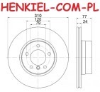 Tarcze hamulcowe wentylowane MIKODA 0440 + KLOCKI QUARO QP0556C ceramiczne - BMW 5 (E60, E61) - OŚ PRZEDNIA